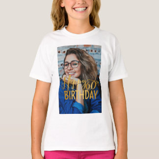 Camiseta Feliz 60º aniversário - Script Personalizado Foto