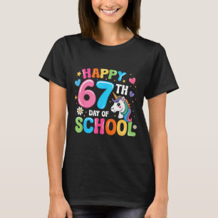 Camiseta Feliz 67º Dia De Escola Professores Alunos 67 Meme
