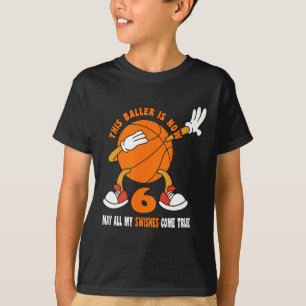 Camiseta Feliz 6 de aniversário de 6 anos Bysketbyll 6