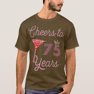 Camiseta Feliz 75 Anos 75 Anos 75 Anos Aniversário 75 Anos