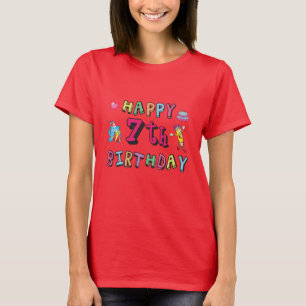 Camiseta Feliz 7 Birthday, 7 anos