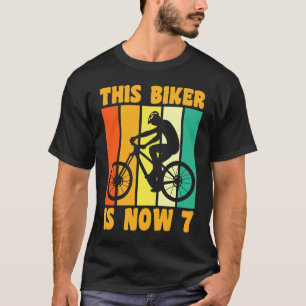 Camiseta Feliz 7 Birthday, 7 Anos De Idade, Bicicleta De Bi