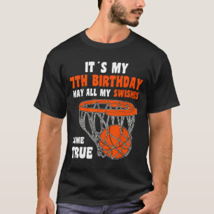 Camiseta Feliz 7 de aniversário de 7 anos Bysketbyll 7
