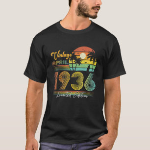 Camiseta Feliz 86º Aniversário, 86 Anos Vintage Abril 193