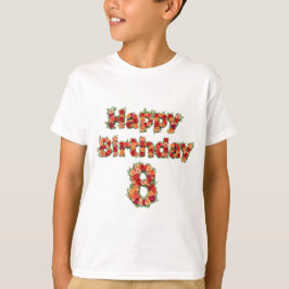 Camiseta Feliz 8 de aniversário