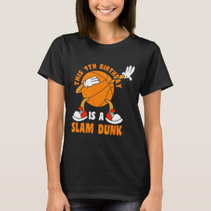 Camiseta Feliz 9 de aniversário, 9 anos, Dab Bysketbyll 9º
