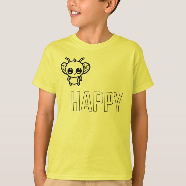 Camiseta Feliz Abelha :) (Frente)