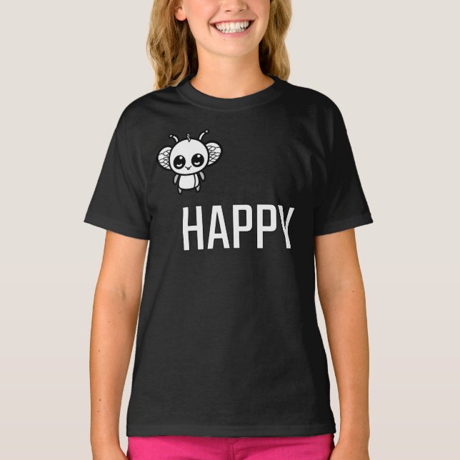 Camiseta Feliz Abelha :) (Frente)