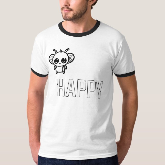 Camiseta Feliz Abelha :) (Frente)