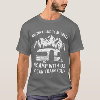 Camiseta Feliz Acampador Amantes de Acampamento Presente Di