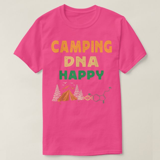 Camiseta Feliz acampamento de DNA na Natureza (Frente do Design)