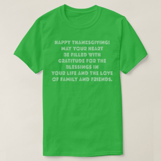 Camiseta Feliz Ação de Graças (Frente do Design)