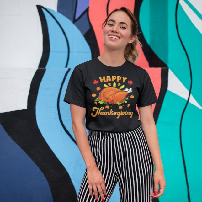 Camiseta Feliz Ação de Graças (Criador carregado)