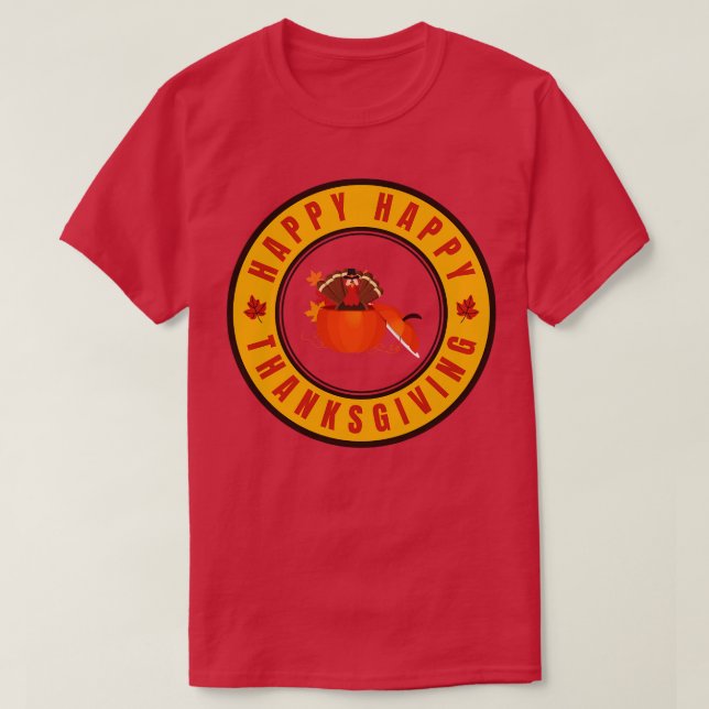 Camiseta Feliz Ação de Graças 4 (Frente do Design)