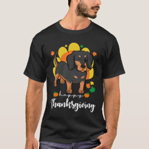 Camiseta Feliz Ação de Graças à Turquia Dachshund