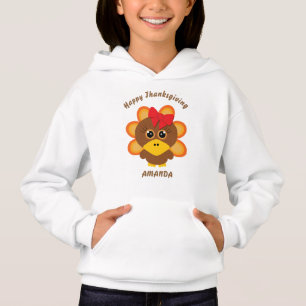 Camiseta Feliz Ação de Graças com seu nome Hoodie
