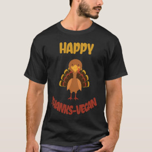 Camiseta Feliz Ação de Graças Vegana Thanksvegan Sem Carne