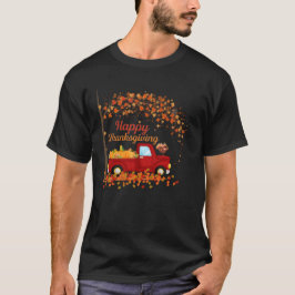 Camiseta Feliz Ação de Graças Vintage Red Truck