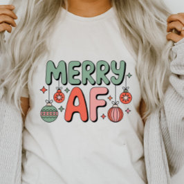 Camiseta Feliz AF Bonito Divertido Natal