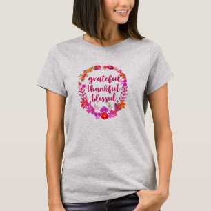 Camiseta Feliz Agradecimento Feliz