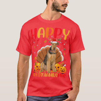 Camiseta Feliz Airedale Terrier do Cachorro engraçado