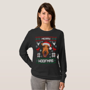 Camiseta Feliz Airedale Terrier Natal