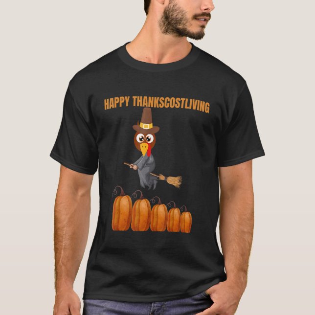 Camiseta Feliz Alto Obrigado custo de vida (Frente)