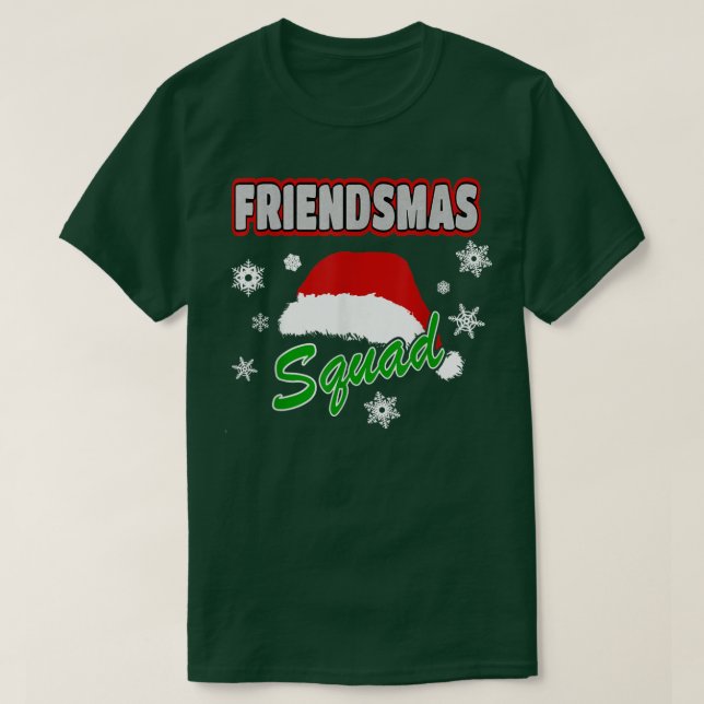 Camiseta Feliz Amigos da Esquadra Amigos do Xmas FestaSanta (Frente do Design)
