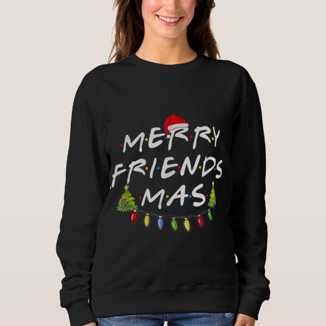Camiseta Feliz Amizade Árvores de Natal Luz Santa Chapéu (Frente)