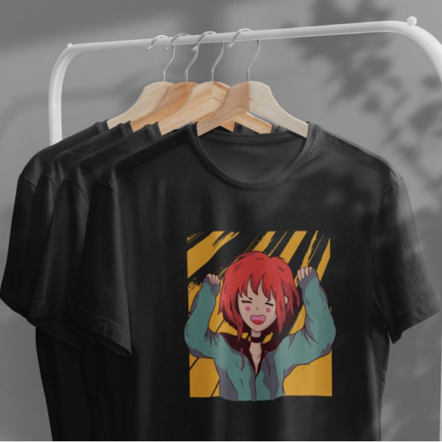 Camiseta Feliz Anime Girl (Criador carregado)