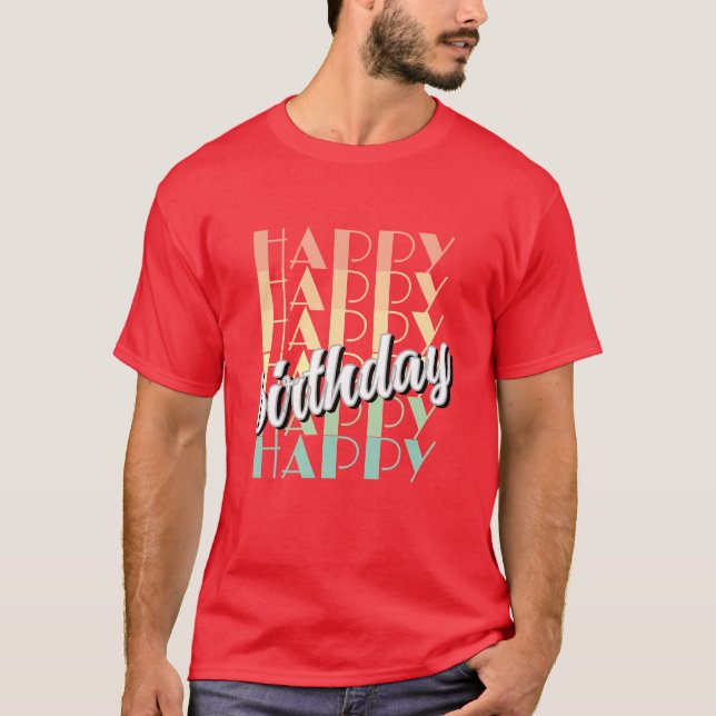 Camiseta Feliz Aniversário  (Frente)