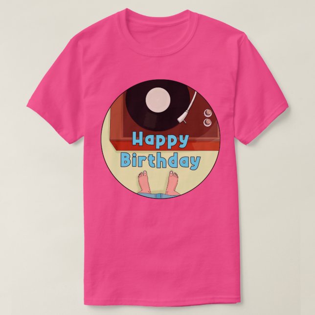 Camiseta Feliz aniversário (Frente do Design)