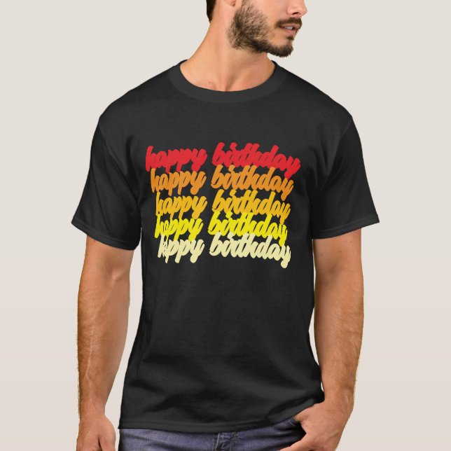 Camiseta Feliz Aniversário  (Frente)
