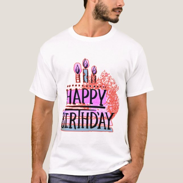 Camiseta Feliz Aniversário  (Frente)