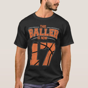 Camiseta Feliz Aniversário, 17 Anos, Garotos De Basquete Se