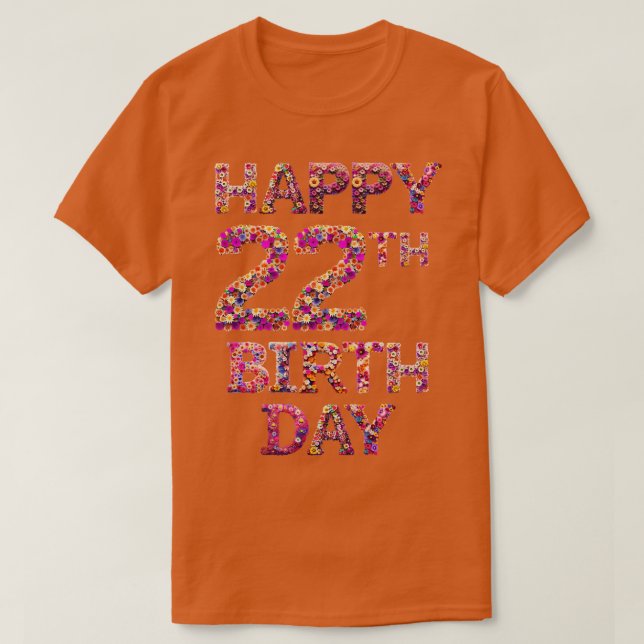 Camiseta Feliz Aniversário 22 (Frente do Design)