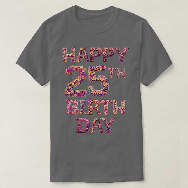 Camiseta Feliz Aniversário 25 (Frente do Design)