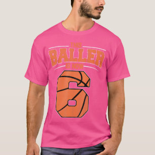 Camiseta Feliz Aniversário 6 6 Anos Meninos De Basquete 6