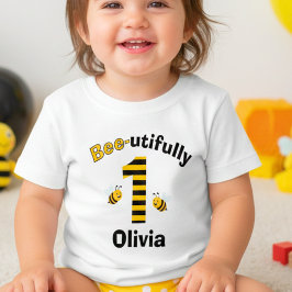 Camiseta Feliz aniversário Abelha Bumble Primeiro Aniversár