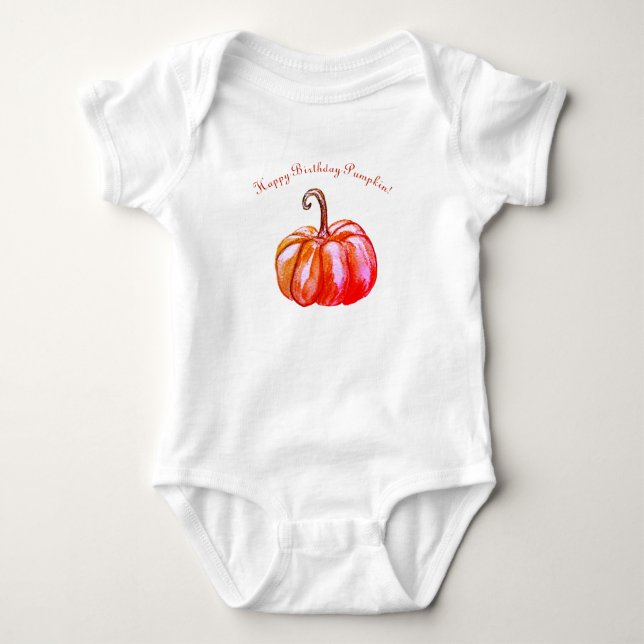 Camiseta Feliz Aniversário Abóbora (Frente)