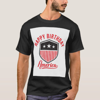 Camiseta Feliz aniversário, América