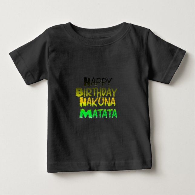 Camiseta Feliz aniversário bonito Hakunamatata Arte Inspira (Frente)