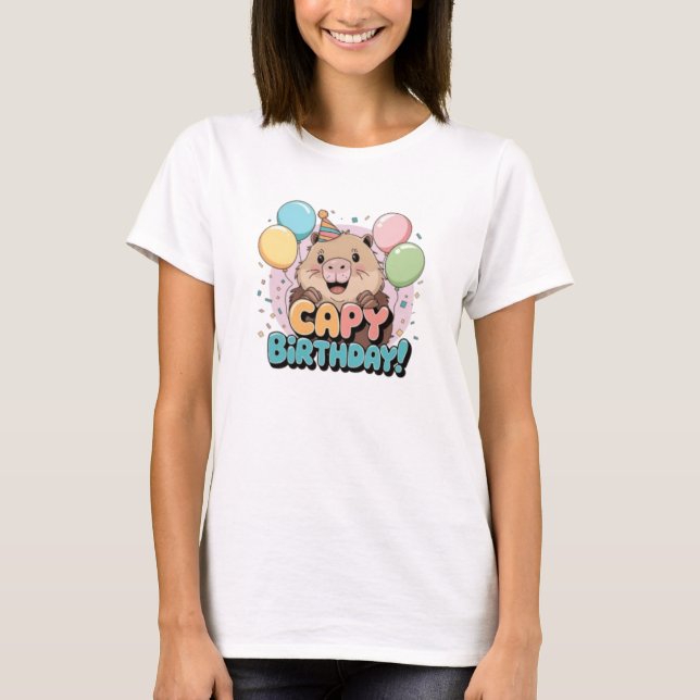 Camiseta Feliz aniversário Capy! (Frente)