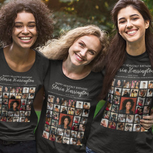Camiseta Feliz Aniversário Celestial   Memorial de Tributo 