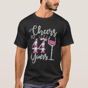 Camiseta Feliz Aniversário Da 44 De 44 Anos Rainha D