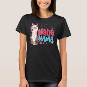 Camiseta Feliz aniversário da Dia de as mães Nana Llama