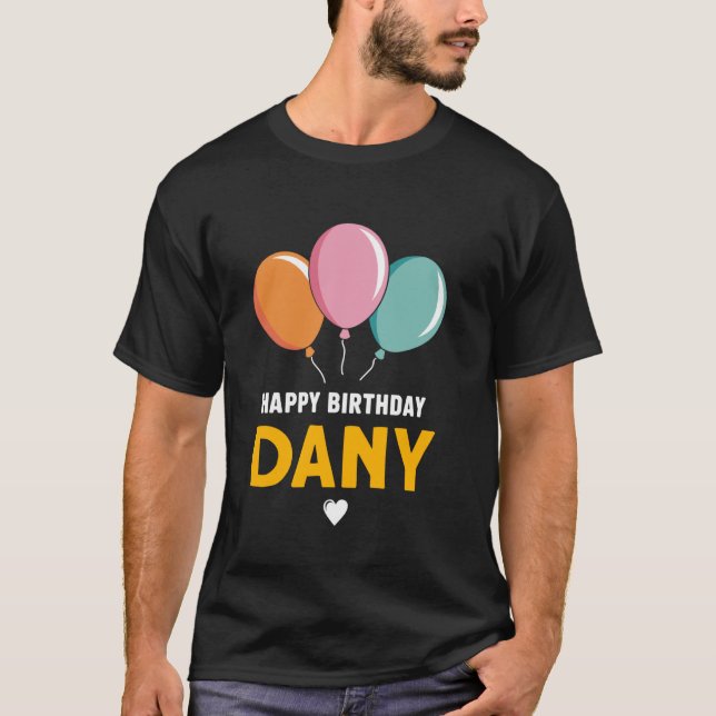 Camiseta Feliz Aniversário Dany (Frente)