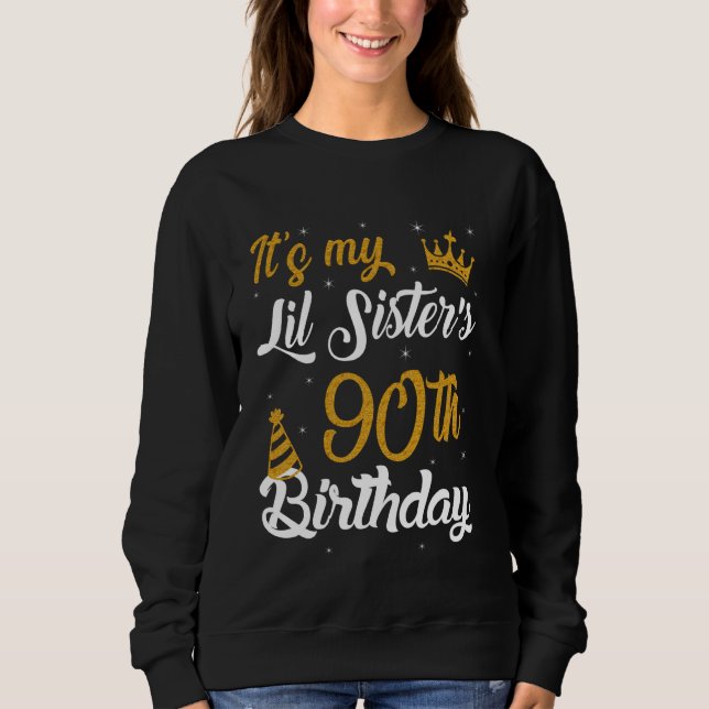 Camiseta Feliz aniversário de 1935 90 da minha 90 da Irmã L (Frente)