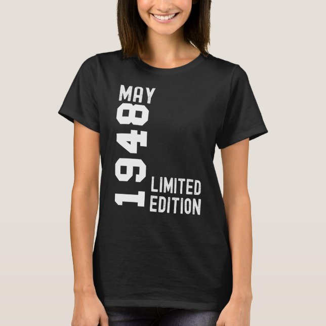 Camiseta Feliz aniversário de 1948 (Frente)
