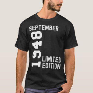 Camiseta Feliz aniversário de 1948 de setembro